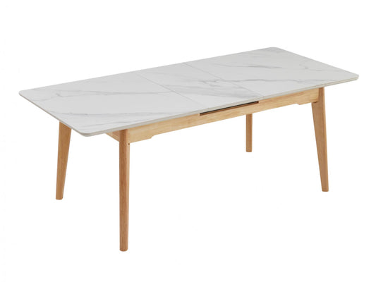 Denmark Extension Dining Table Snow White