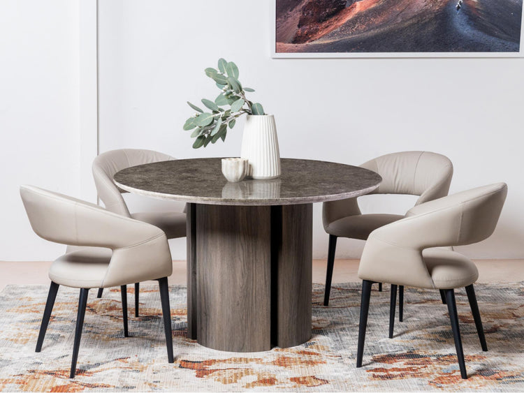 Corfu Dining Table Grey Marble