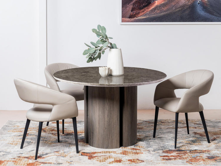 Corfu Dining Table Grey Marble