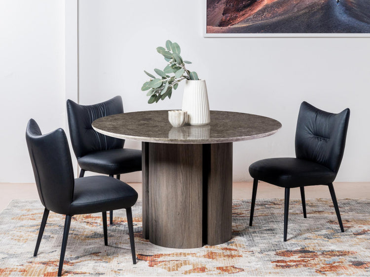 Corfu Dining Table Grey Marble