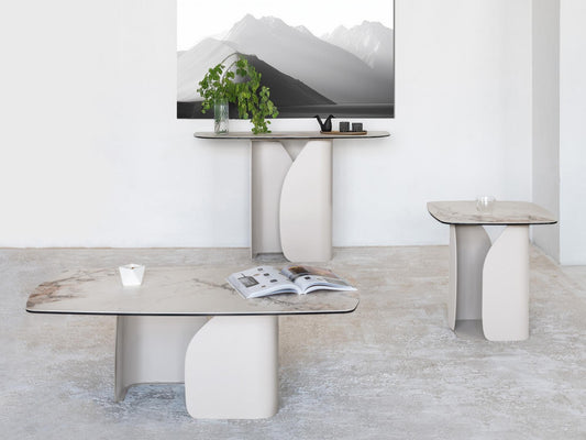 Messina Side Table Milan White Marble