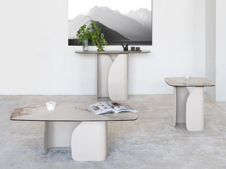 Messina Side Table Milan White Marble