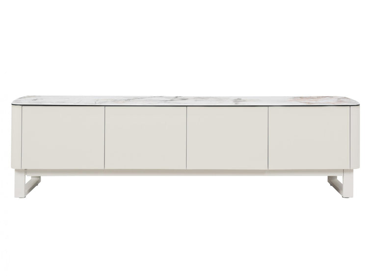 Messina TV Unit Milan White Marble