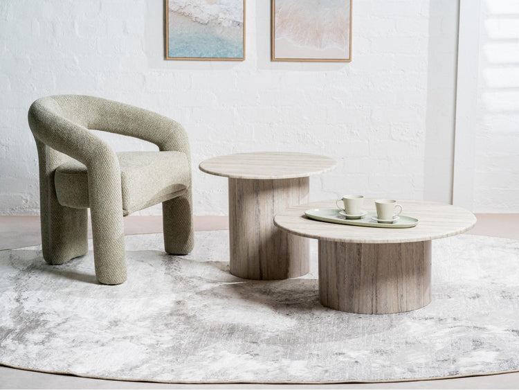 Seoul Side Table Grey Marble