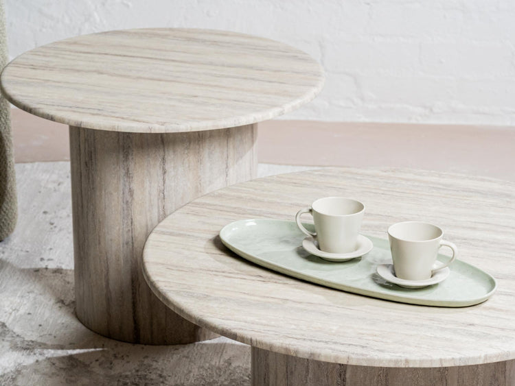 Seoul Side Table Grey Marble