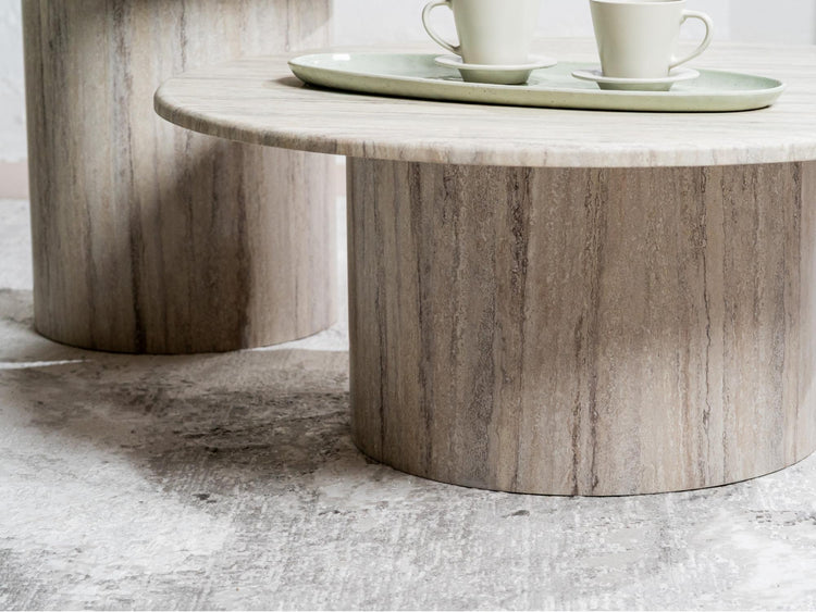 Seoul Side Table Grey Marble
