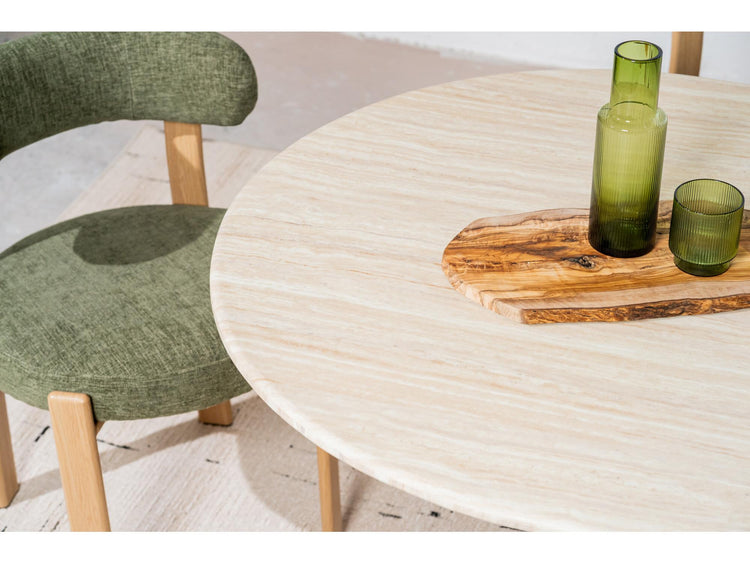 Waverley Dining Table White Travertine