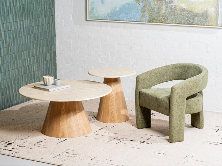 Waverley Side Table White Travertine