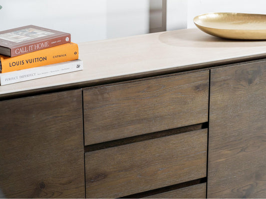 Sorrento Sideboard Bisque / Coffee