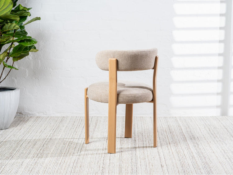 Carmo Dining Chair Beige/ Natural Set of 2