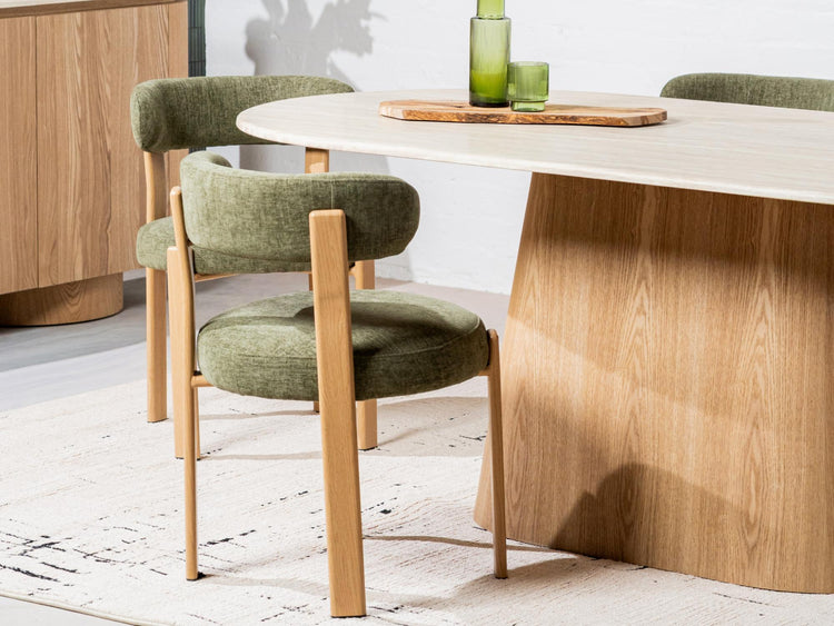 Carmo Dining Chair Olive/ Natural Set of 2