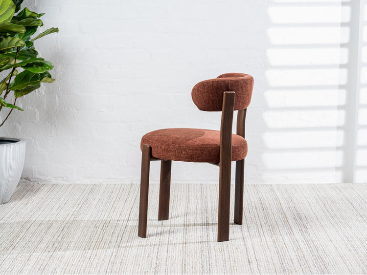 Carmo Dining Chair Rust/ Walnut Set of 2
