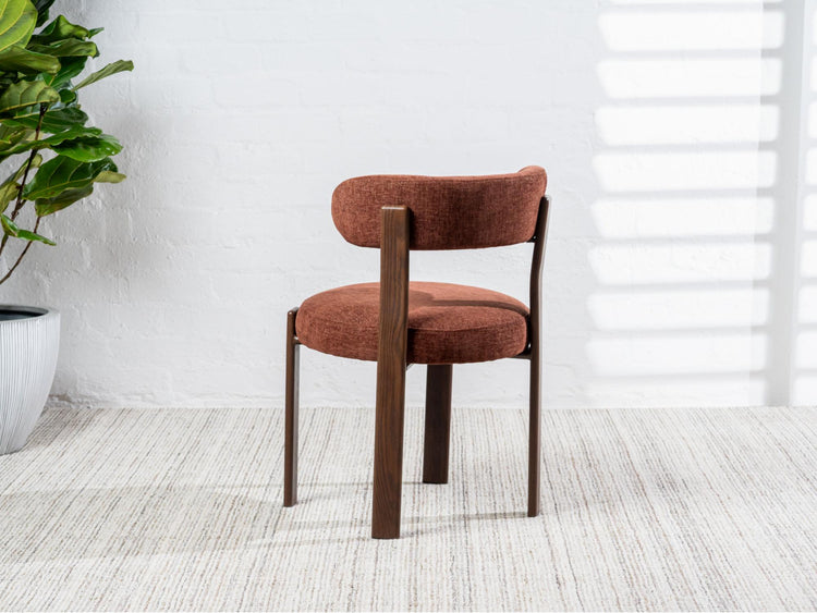 Carmo Dining Chair Rust/ Walnut Set of 2