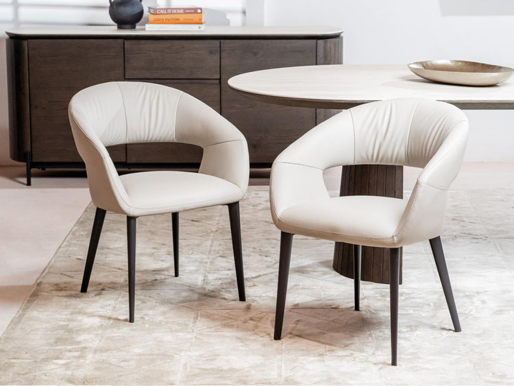 London Dining Chair Beige Set of 2