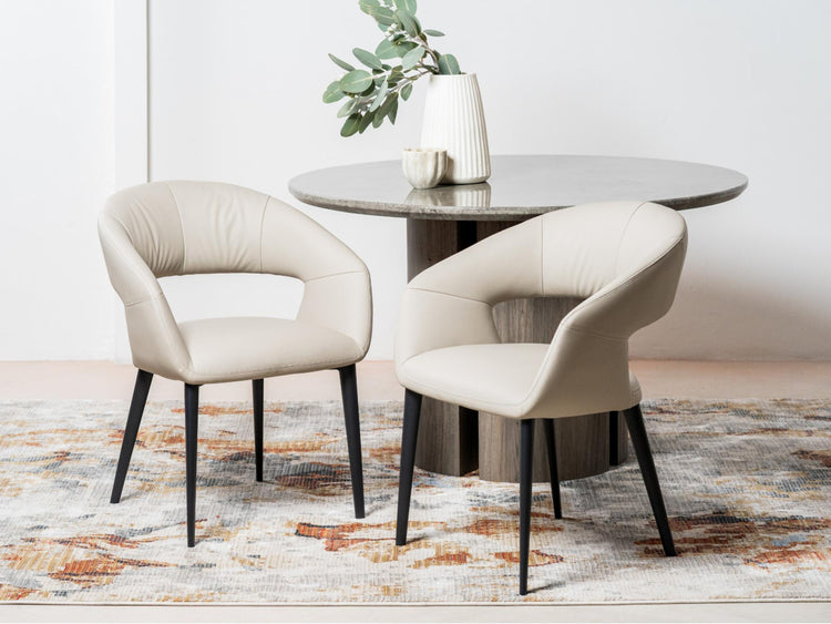 London Dining Chair Beige Set of 2