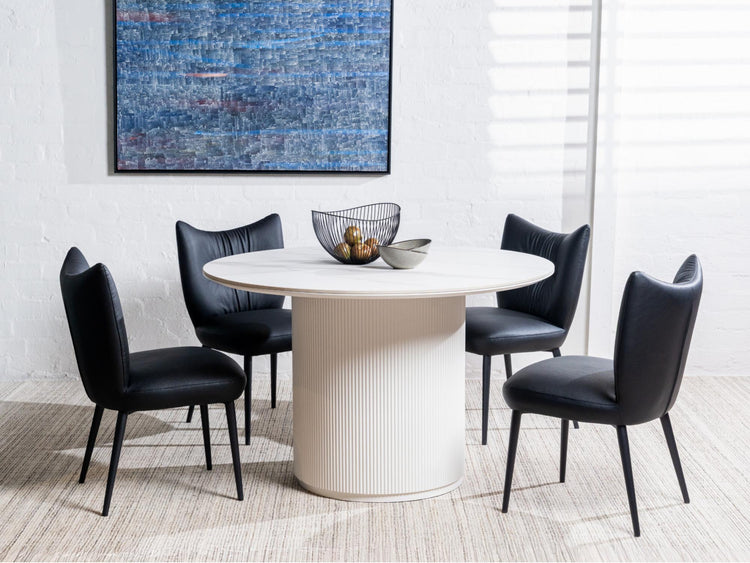 Windsor Dining Table Snow White Ceramic