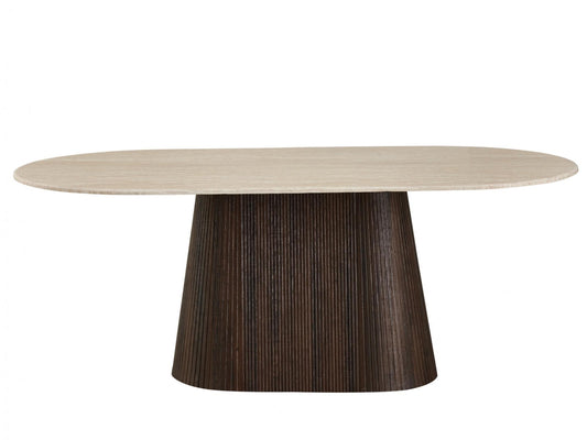 Crete Large Dining Table Travertine
