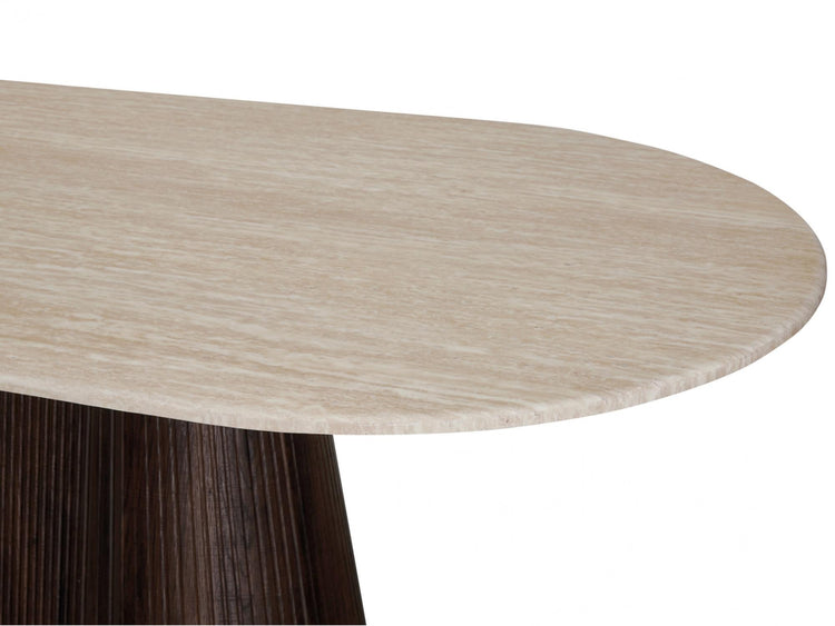 Crete Large Dining Table Travertine