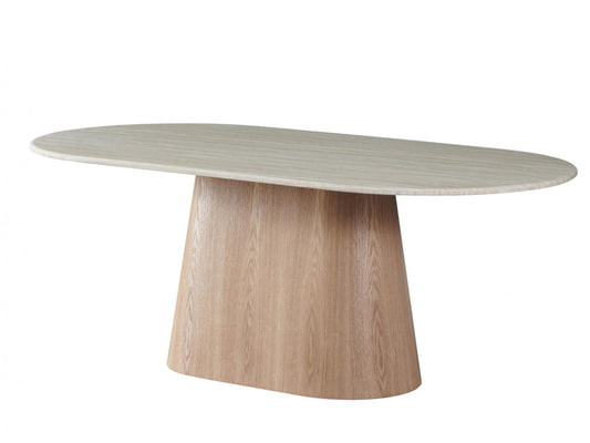 Waverley Large Dining Table White Travertine