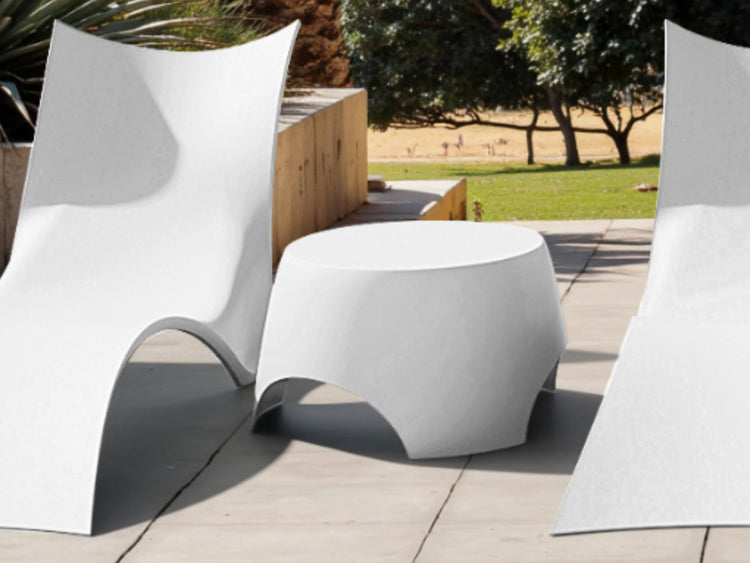 Bondi Lounger Side Table White