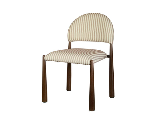 Egypt Dining Chair Beige / Walnut Set of 2