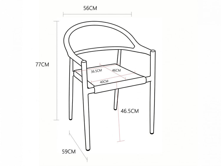 Tobago Dining Chair Champagne Set of 2