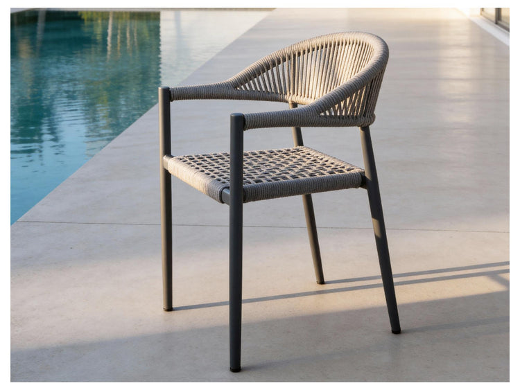 Tobago Dining Chair Charcoal Set of 2