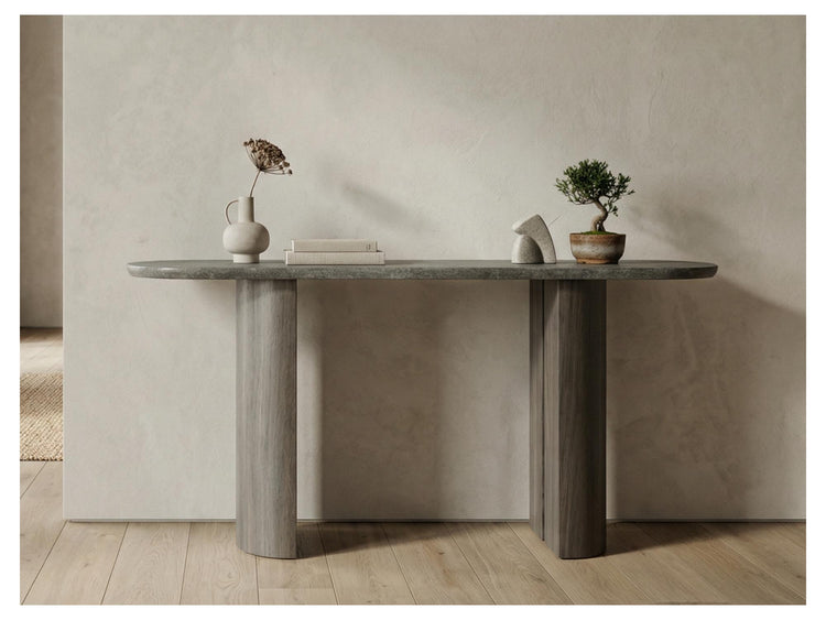 Corfu Console Table Grey Marble