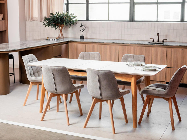 Denmark Extension Dining Table Snow White