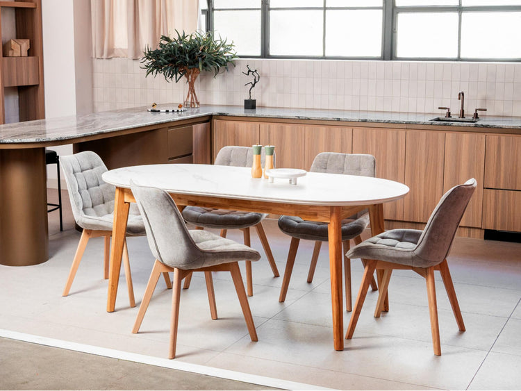 Forest Dining Chair Light Grey/ Natural