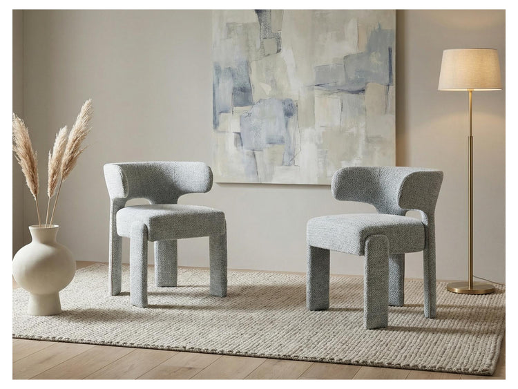 Geneva Dining Chair Blue Grey Set of 2