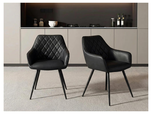 Zeus Dining Chair Black Set of 2