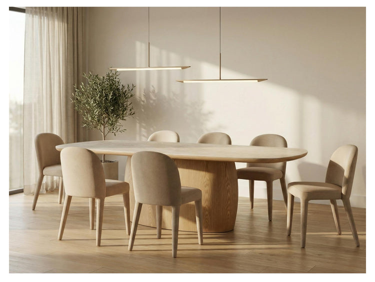 Byron Large Dining Table Taj Mahal / Natural
