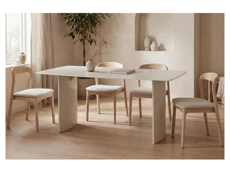 Vardo Dining Table Matte Tofu
