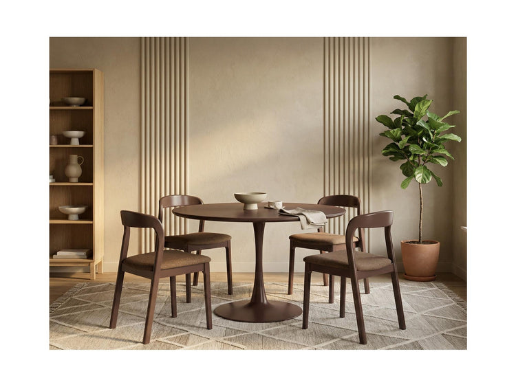 Inari Dining Chair Matte Chestnut / Rust Set of 2