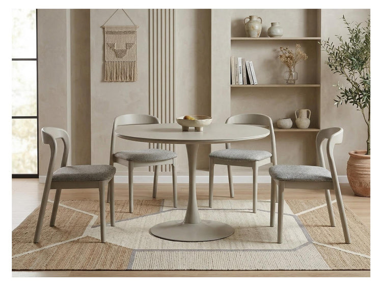 Inari Dining Chair Matte Tofu / Beige Set of 2