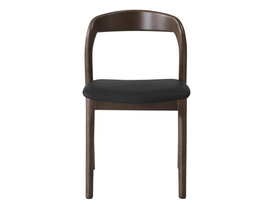 Inari Dining Chair Walnut / Black PU Set of 2