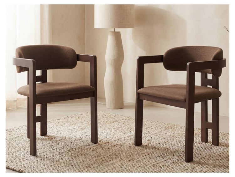 Malmo Dining Chair Matte Chestnut / Rust  Set of 2
