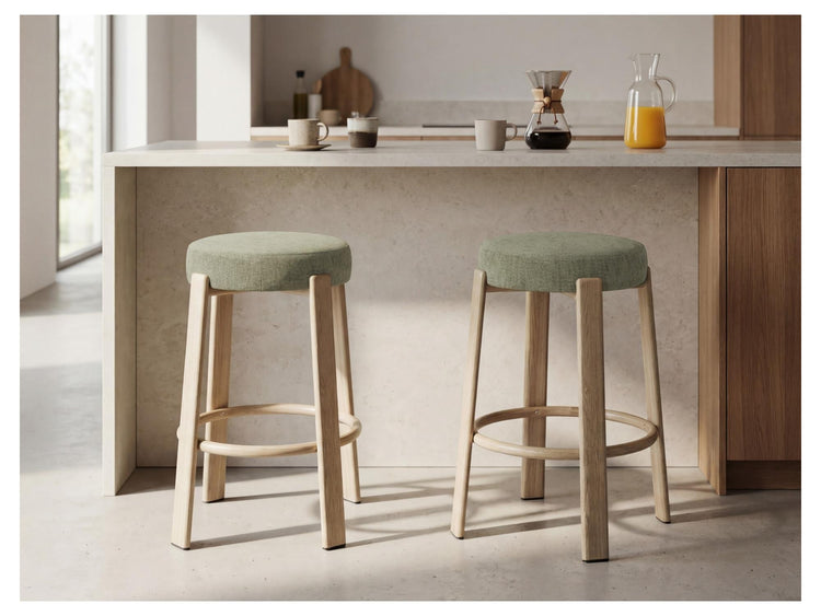 Bergen Bar Stool Forest / Natural Set of 2