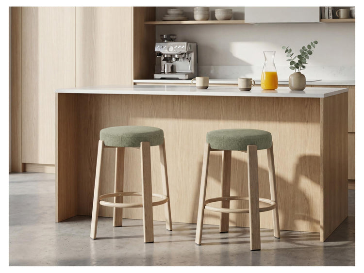 Bergen Bar Stool Forest / Natural Set of 2