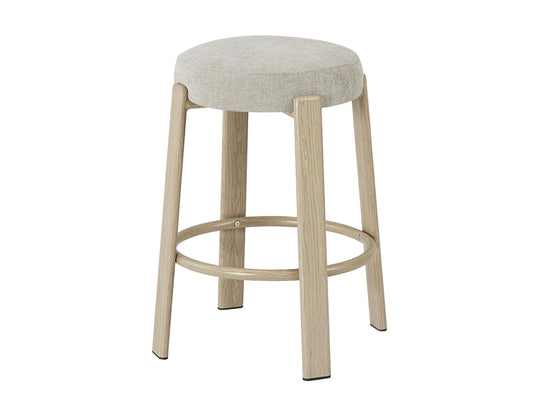 Bergen Bar Stool Beige/ Natural Set of 2