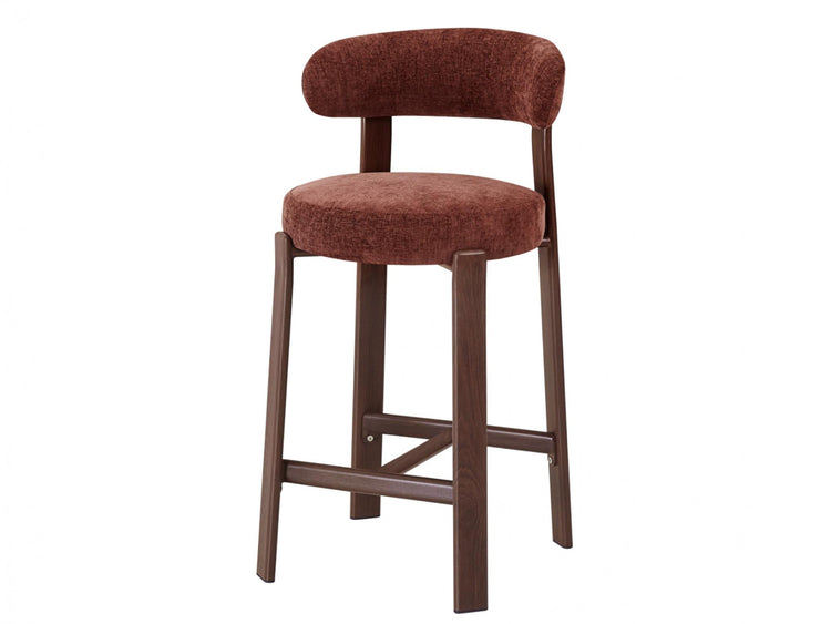 Avila Bar Stool Rust / Walnut Set of 2