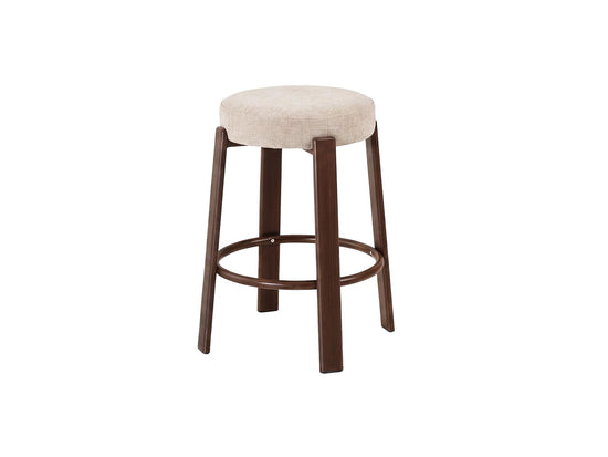 Bergen Bar Stool Beige / Walnut Set of 2