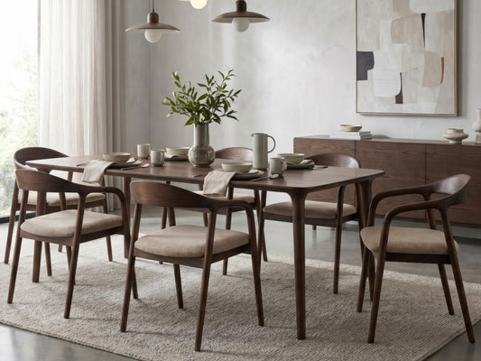 Arezzo Dining Table Dark Walnut