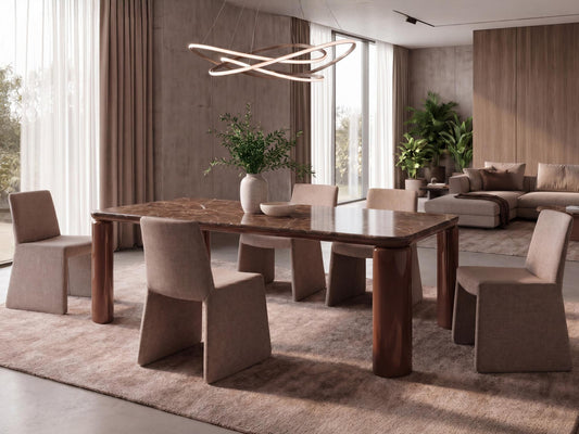 Francesca Dining Table Deep Wine