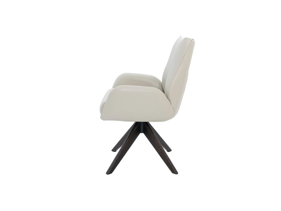 Monti Dining Chair Beige/ Dark Walnut Set of 2 — image 2