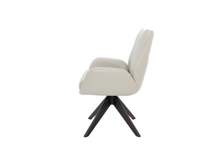Monti Dining Chair Beige/ Dark Walnut Set of 2 — image 2