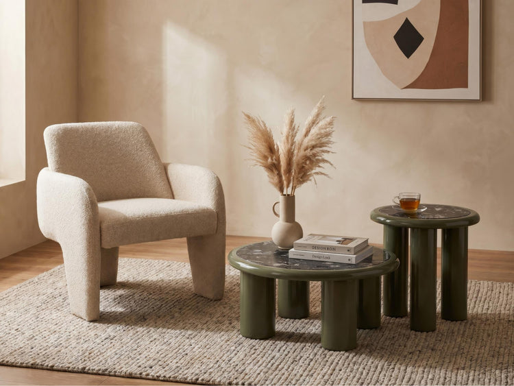 Tiber Coffee Table Olive / Grey Stone