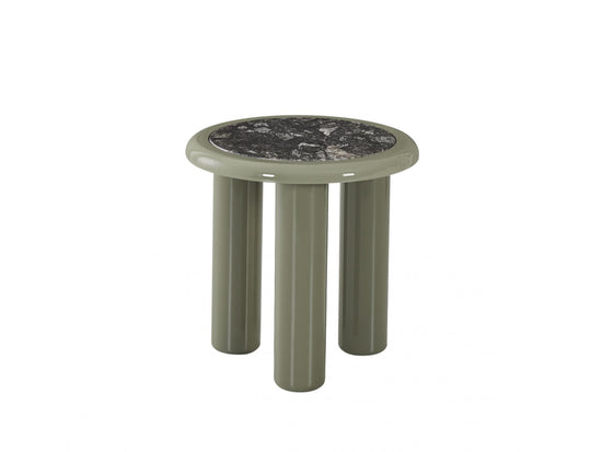 Tiber Side Table Olive / Grey Stone