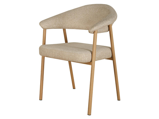 Como Dining Chair Beige / Natural Oak Set of 2